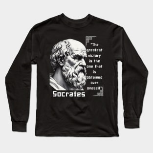 Socrates quote for stoic lovers Long Sleeve T-Shirt